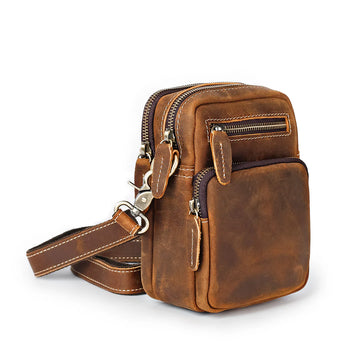Vintage Leather Mini Crossbody Bag