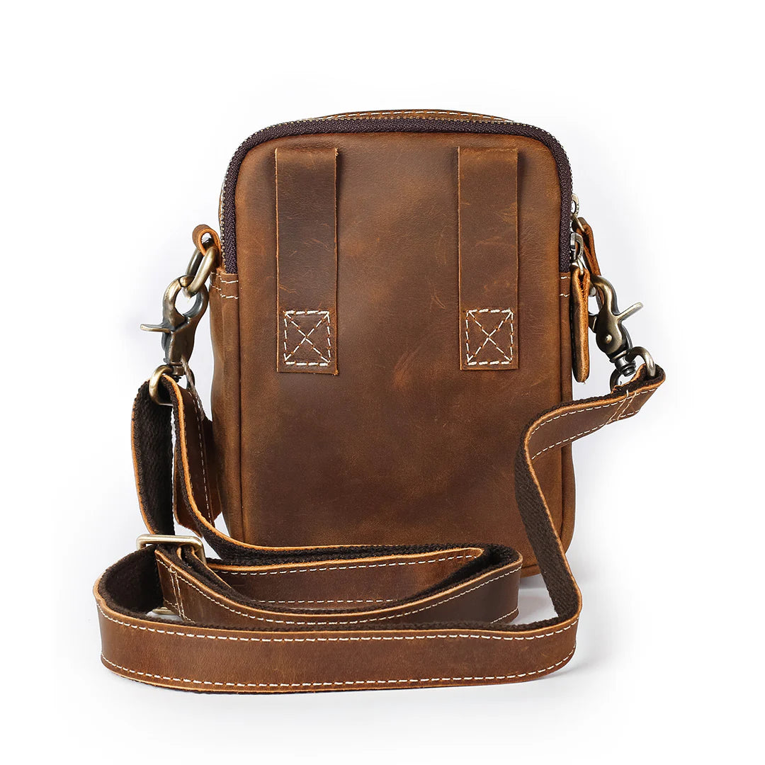 Vintage Leather Mini Crossbody Bag
