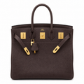 Hermès HAC 40 Chocolat Togo Leather Travel Bag with Gold Hardware