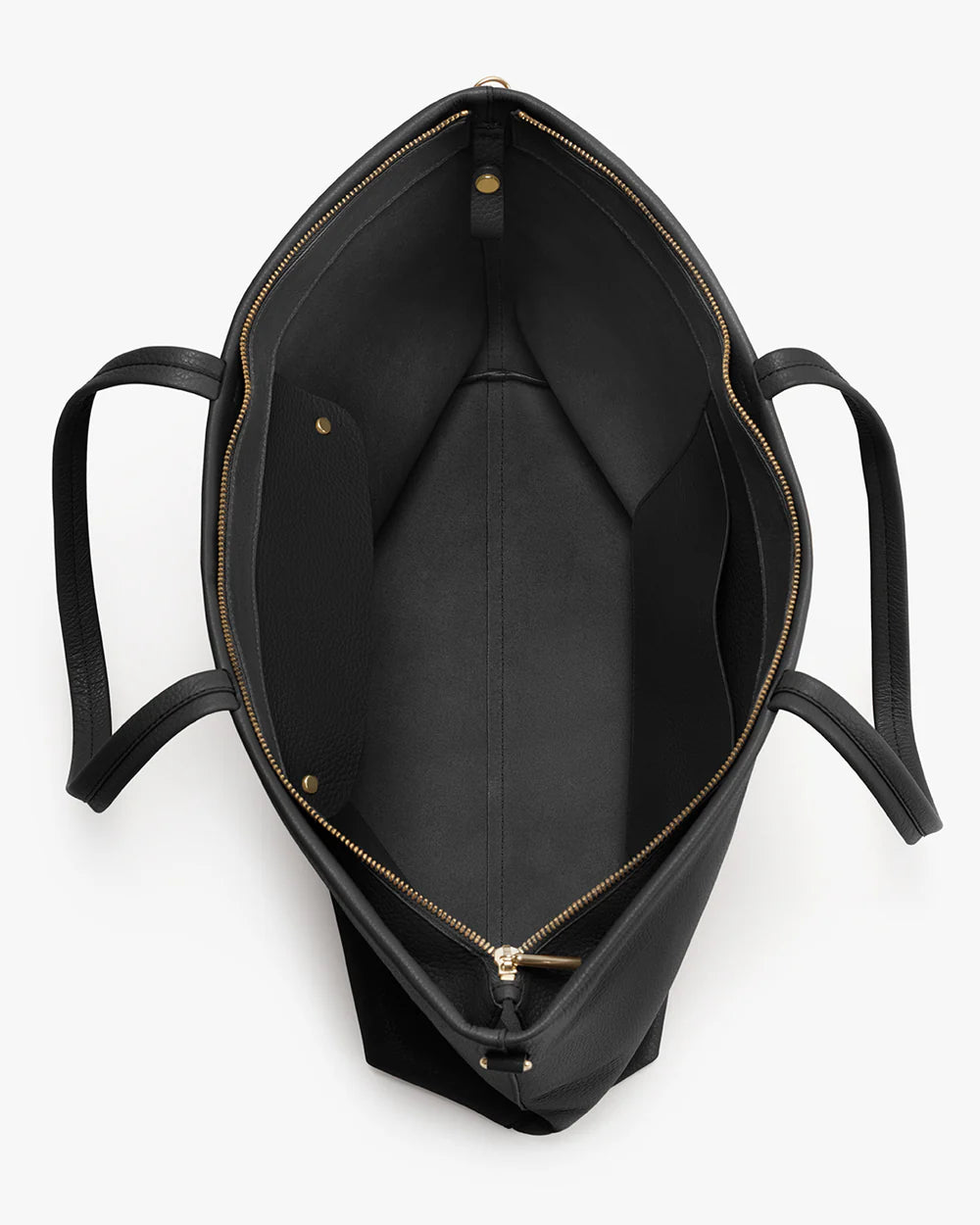 Premium Leather Zip-Top Tote Bag