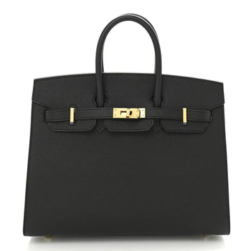 Birkin Sellier 25 Black Epsom Leather Gold Hardware