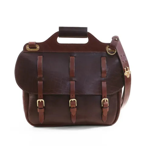 Vintage Full-Grain Leather Satchel Briefcase