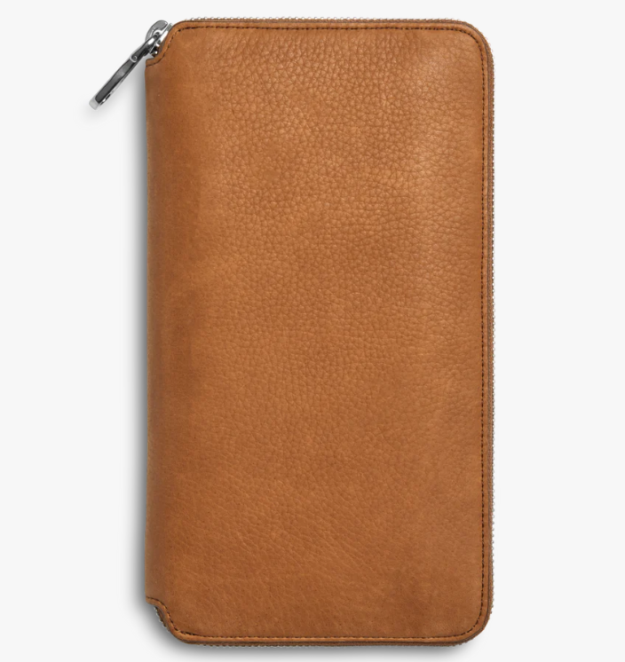 Compact Leather Card Wallet with Detachable Lanyard