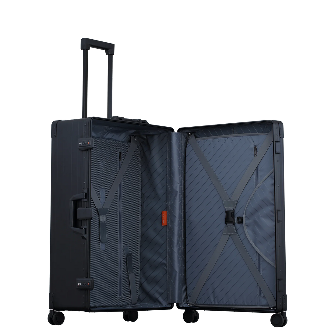 Matte Black Aluminum-Frame Hard Shell Luggage