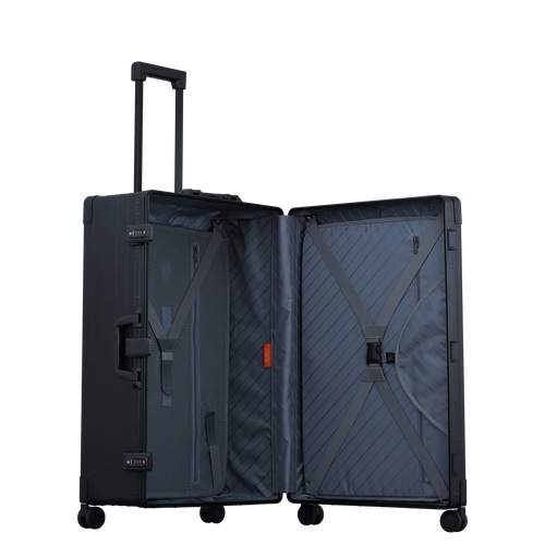 Matte Black Aluminum-Frame Hard Shell Luggage