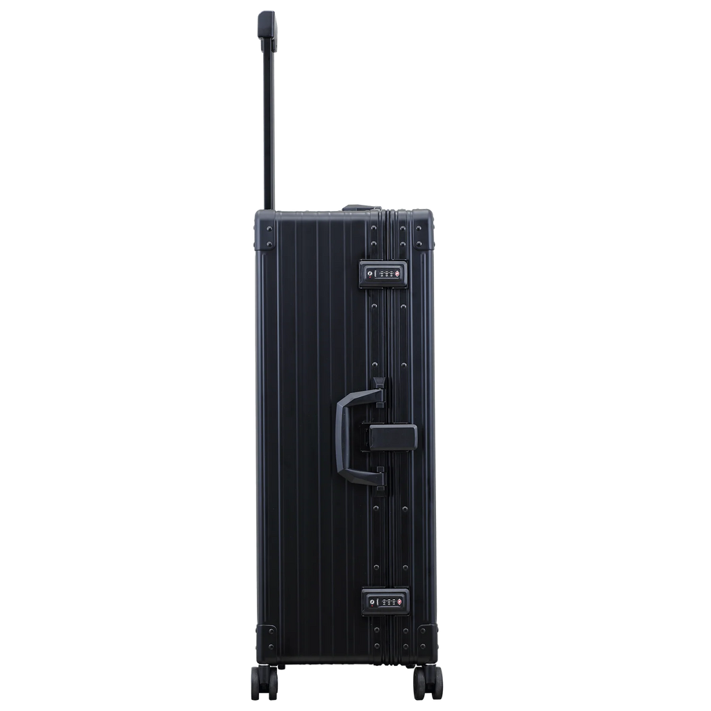 Matte Black Aluminum-Frame Hard Shell Luggage