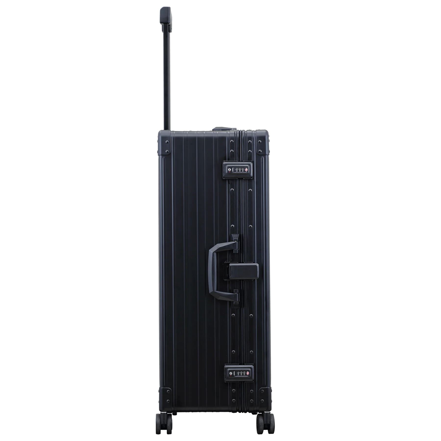 Matte Black Aluminum-Frame Hard Shell Luggage