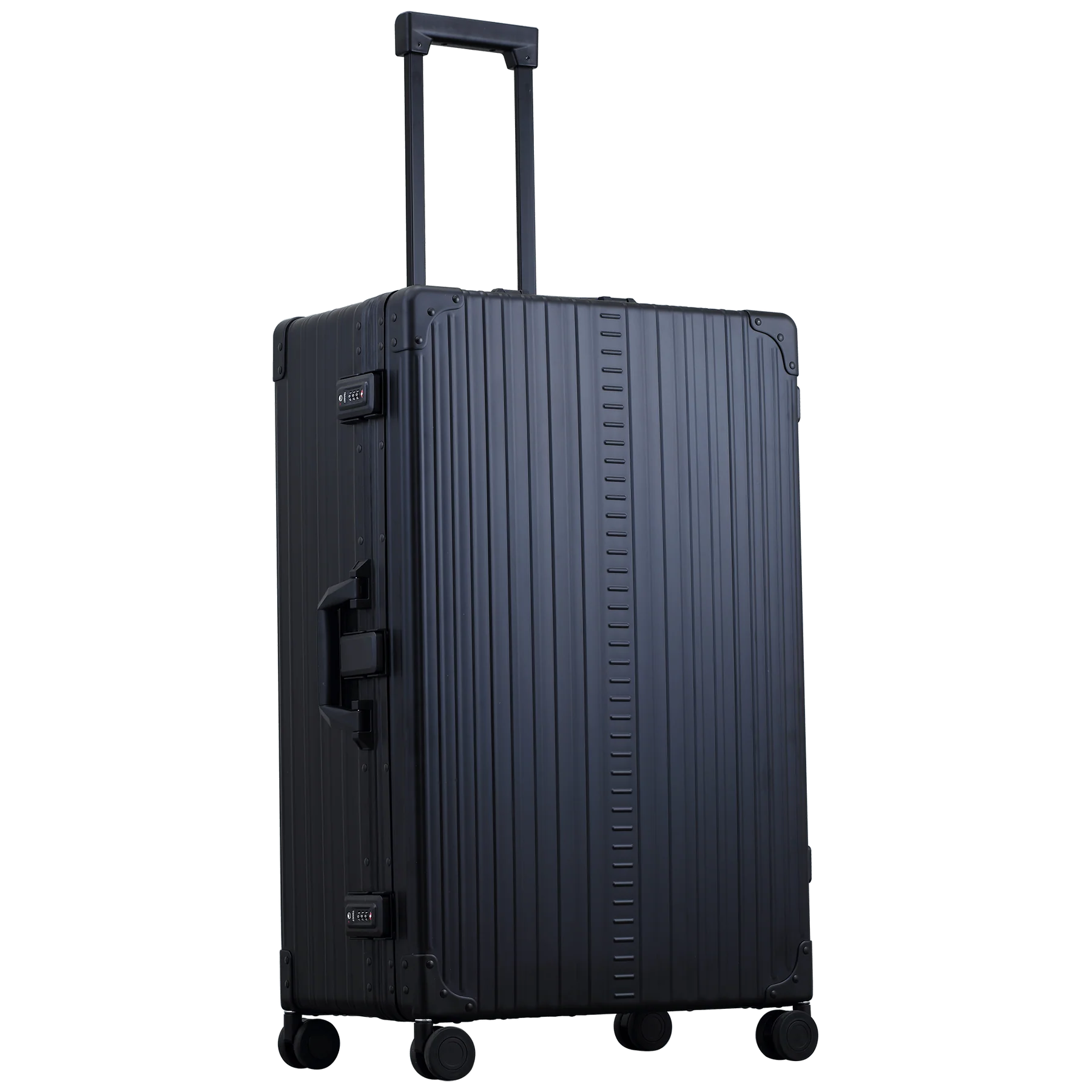 Matte Black Aluminum-Frame Hard Shell Luggage
