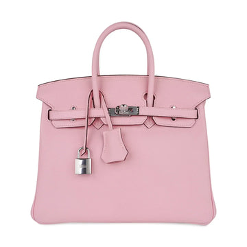 Birkin 25 Bag Rose Sakura Palladium Hardware Rare
