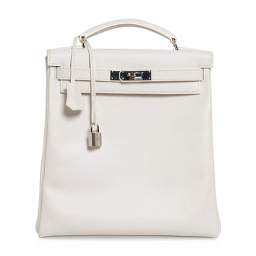 Kelly Ado 28 Bag White Evergrain Palladium Hardware
