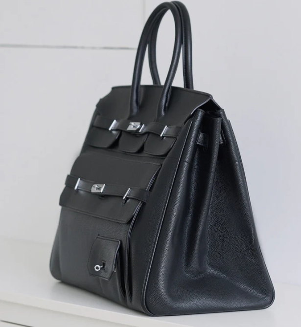 Multi-Pocket Structured Tote Bag