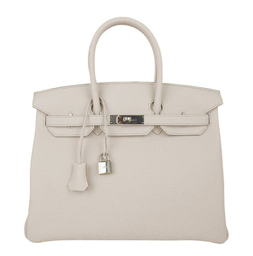 Birkin 35 Bag Beton Clemence Palladium Hardware